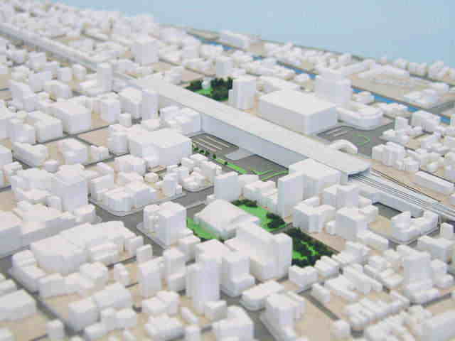 長岡市中心部模型
